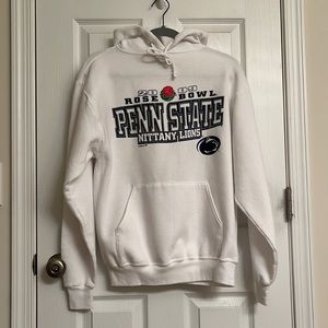 Jerzees 2009 Penn State PSU Rose Bowl White Hoodie Sweatshirt Size Medium